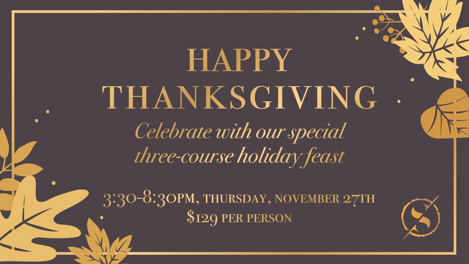 Join Us For Thanksgiving