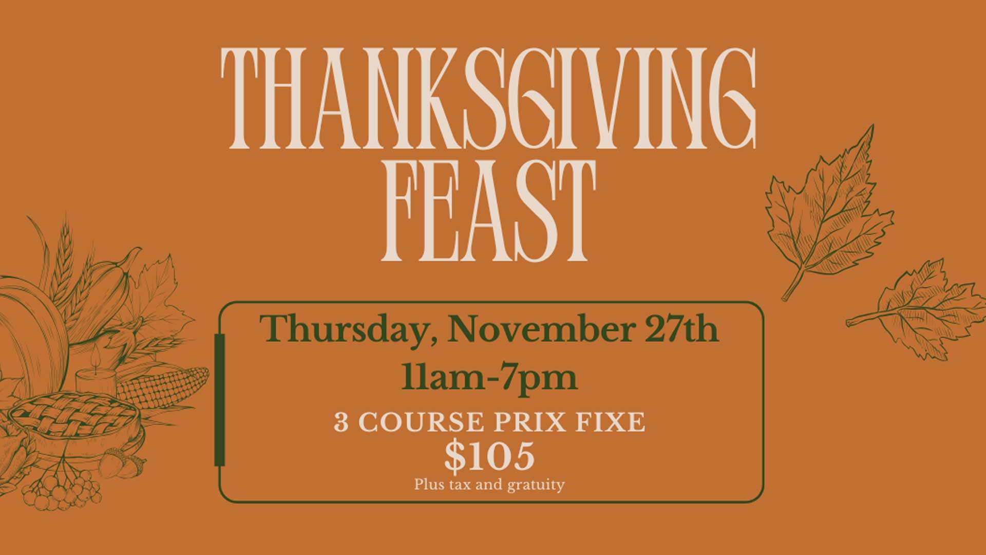 Join Us For Thanksgiving
