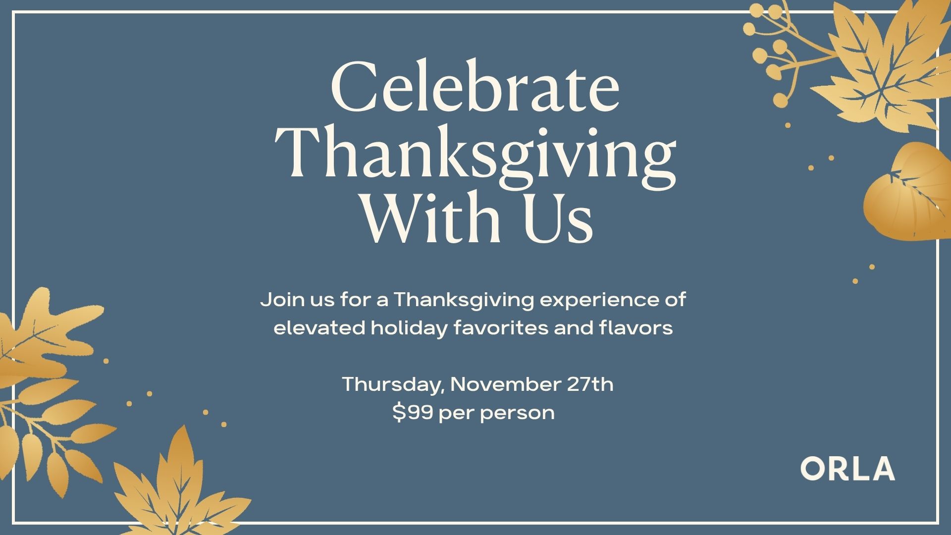 Join Us For Thanksgiving