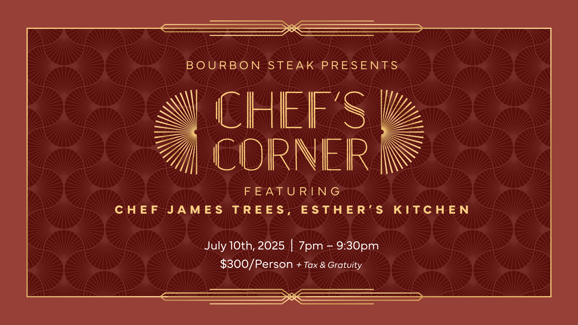 Chef's Corner:<br>Featuring James Trees