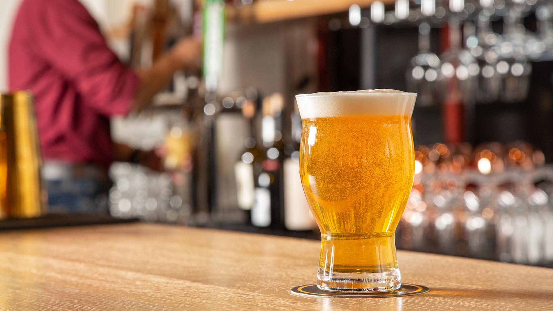 A pint at Bourbon Pub at Northstar in Lake Tahoe