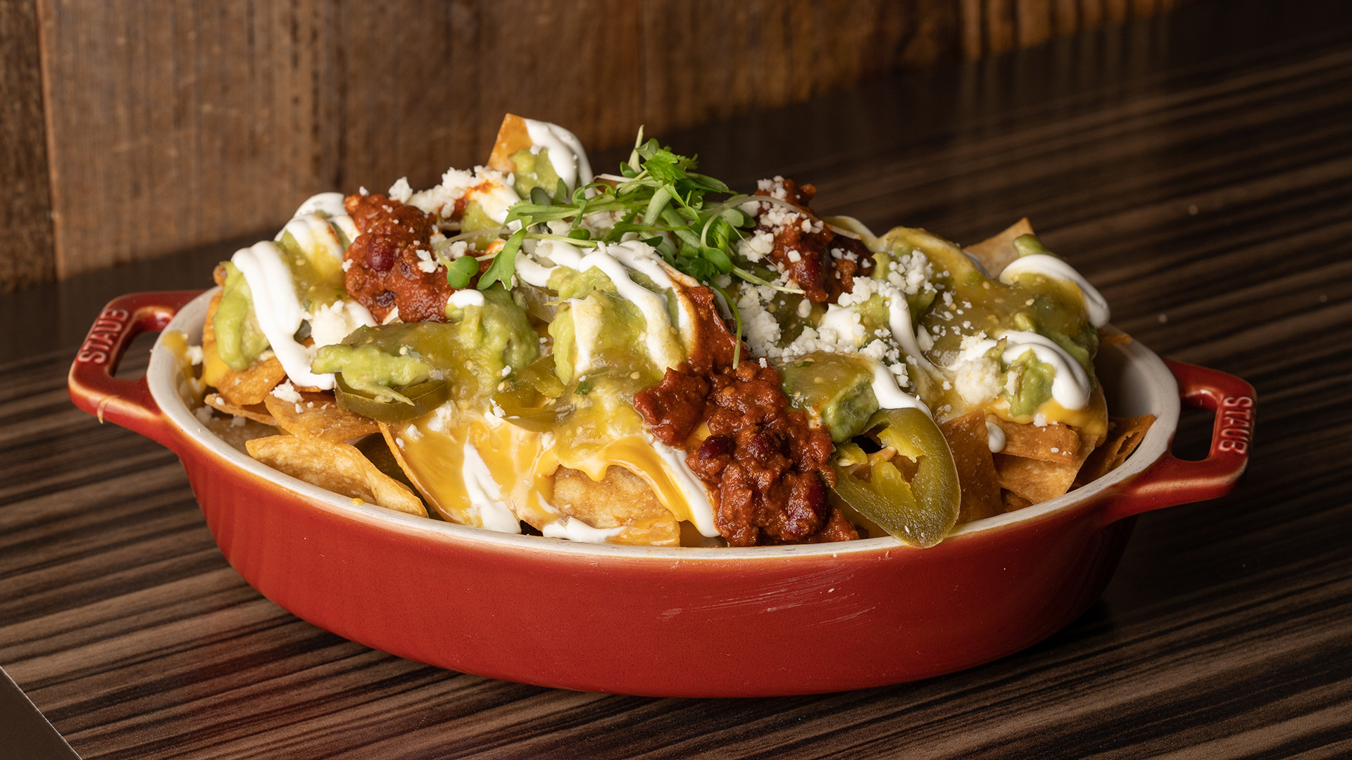 Nachos at Bourbon Pub at San Francisco International Airport