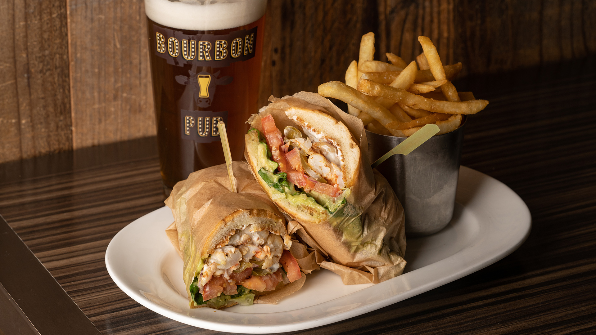 A bite to eat at Bourbon Pub at San Francisco International Airport