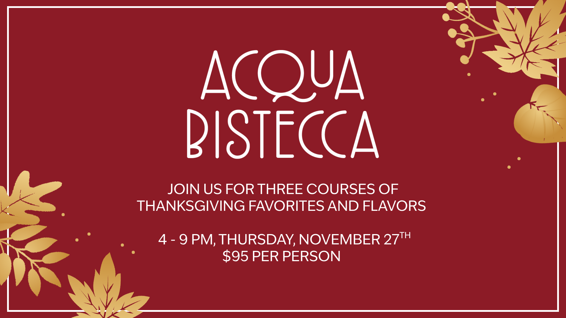 Join Us For Thanksgiving